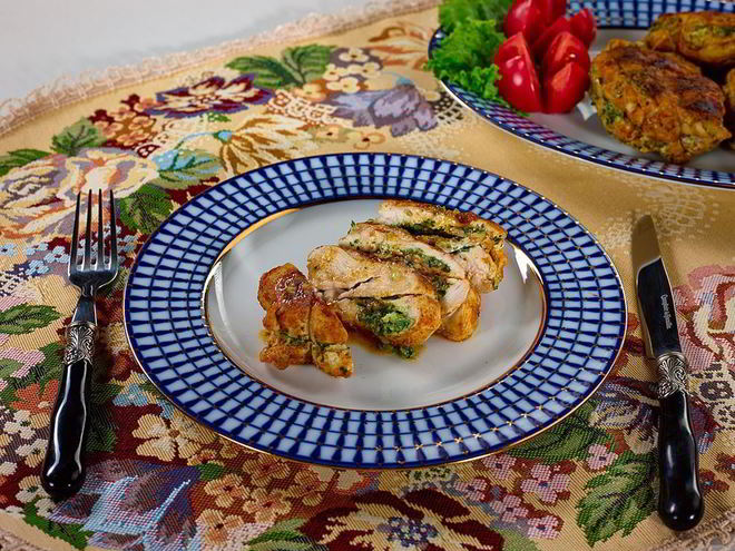 Рецепт куриных котлет тапака с зеленью