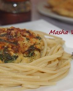 Рубленные куриные котлеты с фетой и шпинатом