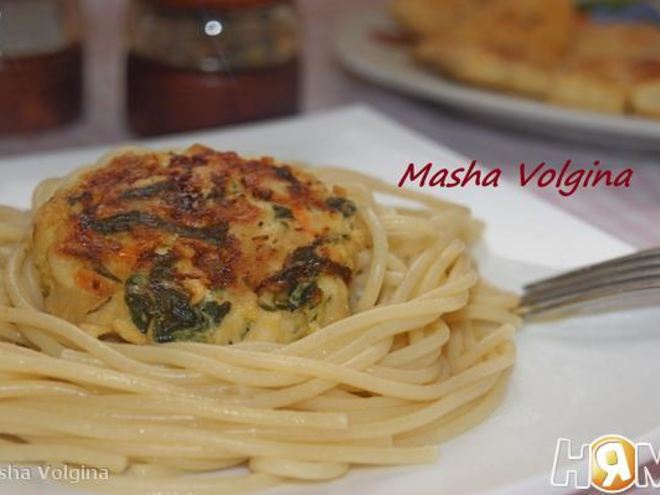 Рецепт рубленных куриных котлет с фетой и шпинатом