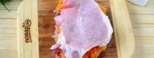 свиные котлеты с тыквенным паштетом. Шаг 6