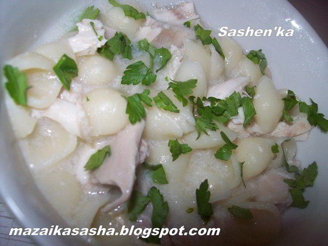 Рецепт куриной лапши по-французски