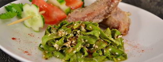 лапша из кабачков с соевым соусом и кунжутом. Шаг 4