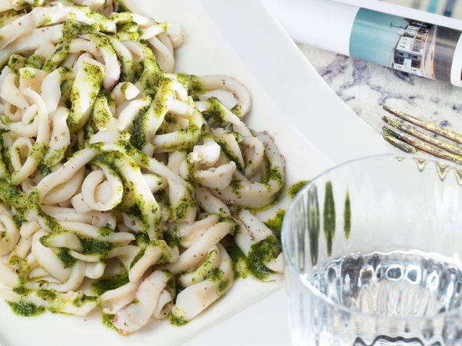 Рецепт лапши из кальмара