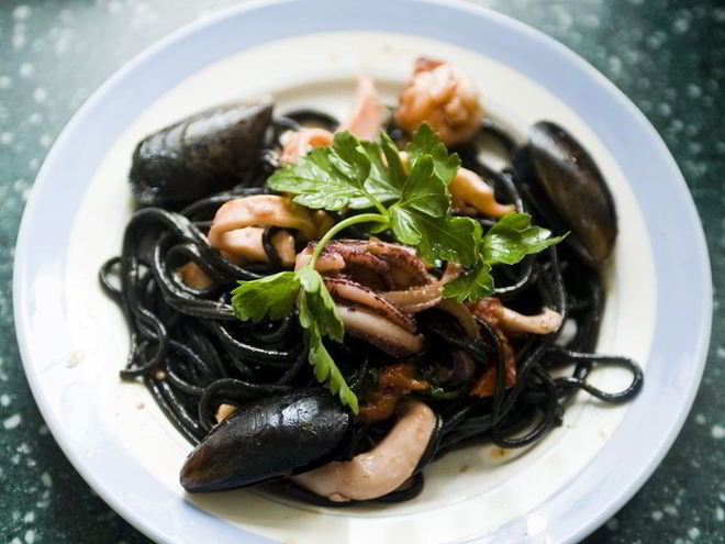 Рецепт лапши с чернилами каракатицы