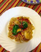 Лапша с курицей и овощами