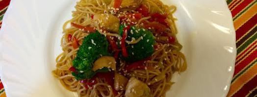 лапша с курицей и овощами. Шаг 8