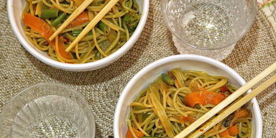 Лапша с овощами