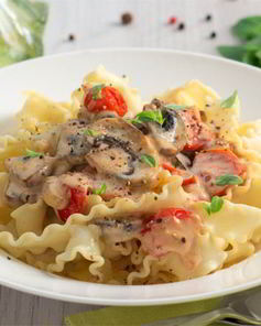 Лапша со сливочным соусом