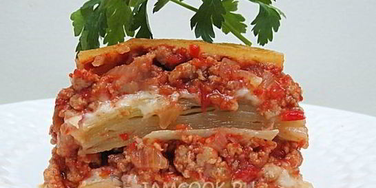 Капустная лазанья с фаршем