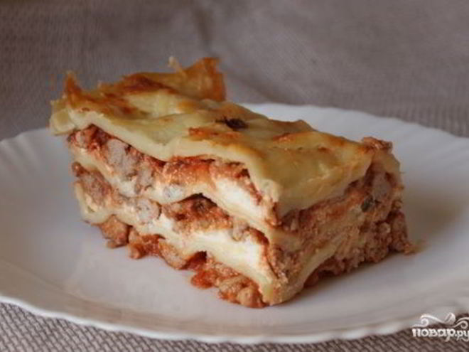 Рецепт лазаний без соуса бешамель