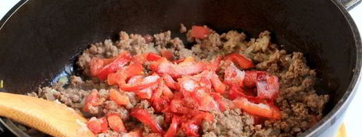 лазанья из лаваша с фаршем и сметанным соусом. Шаг 10