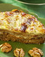 Лазанья из молодой капусты с орехами