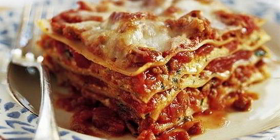 Лазанья с грибами и фаршем