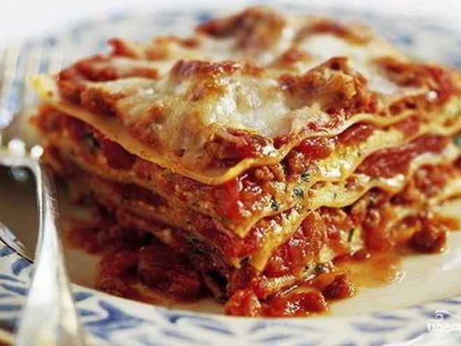 Рецепт лазаний с грибами и фаршем