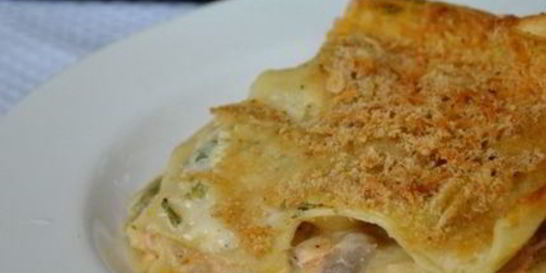 Лазанья с морепродуктами