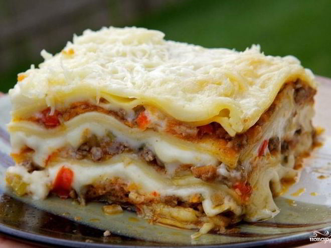 Рецепт лазаний с мясом