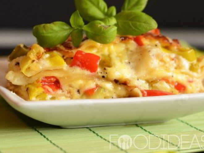 Рецепт лазаний с овощами и соусом бешамель