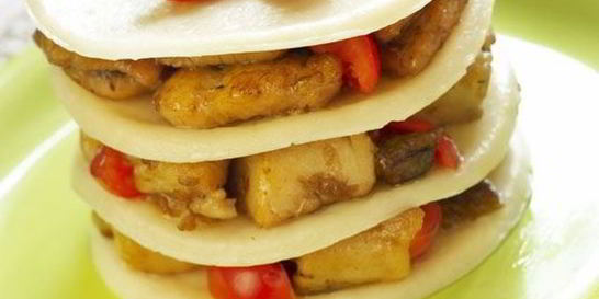 Лазанья с рыбным филе и грибами