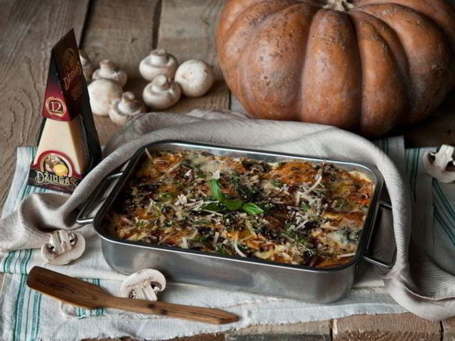 Рецепт лазаний с тыквой и грибами