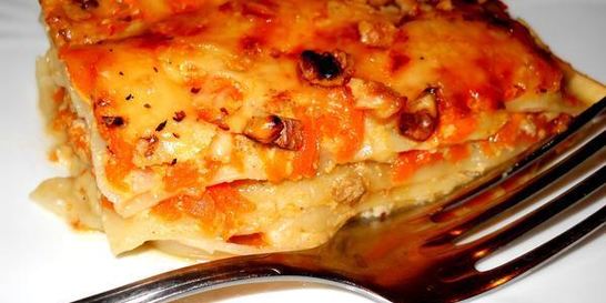Лазанья с тыквой и сыром
