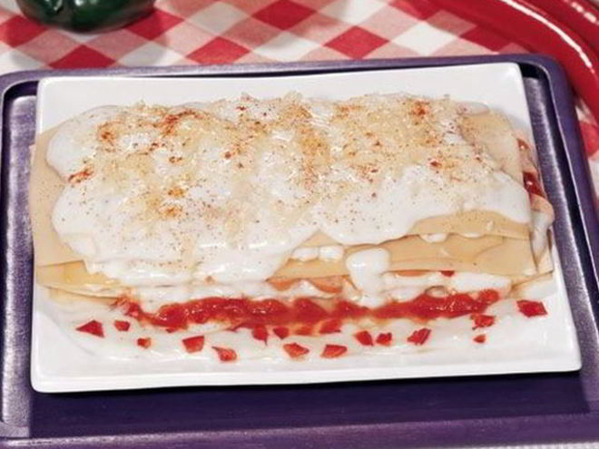 Рецепт легкой лазанья с колбасой