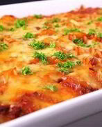 Ленивая мясная лазанья с грибамииз лаваша