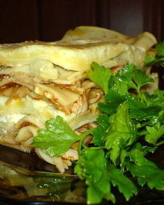 Моя лазанья с овощами, грибами и мясом