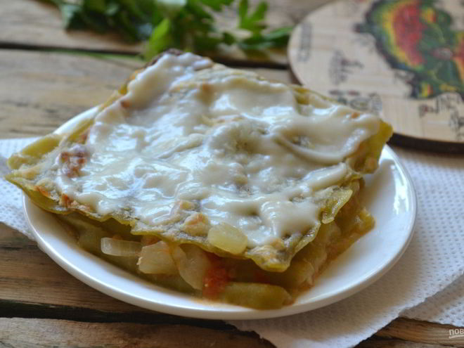 Рецепт овощной лазанья