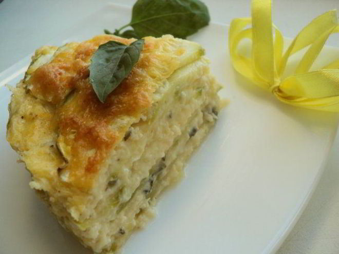 Рецепт вегетарианской лазанья с кабачками