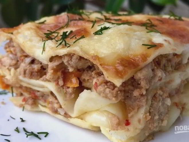 Рецепт вкусной домашней лазанья