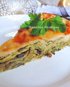 Зеленая лазанья на лаваше