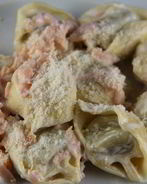 Быстрая паста с соусом из копченого лосося