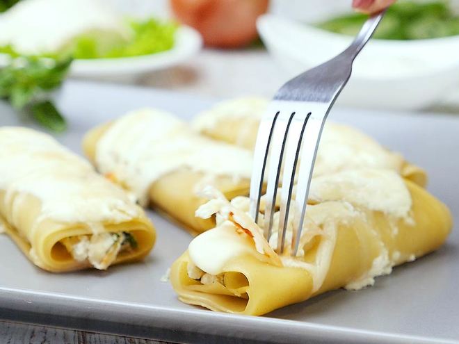 Рецепт каннеллонь из листов для лазаньи