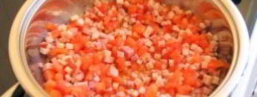 каннеллони с беконом под томатным соусом. Шаг 3