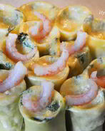 Каннеллони с креветками и шпинатом