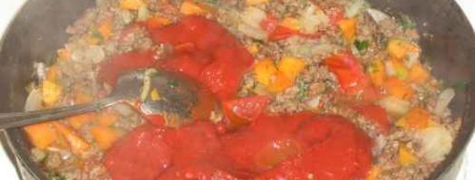 макароны гнезда с мясом и овощами. Шаг 18