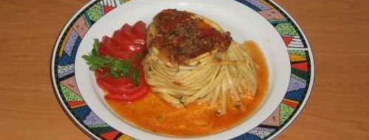 макароны гнезда с мясом и овощами. Шаг 25