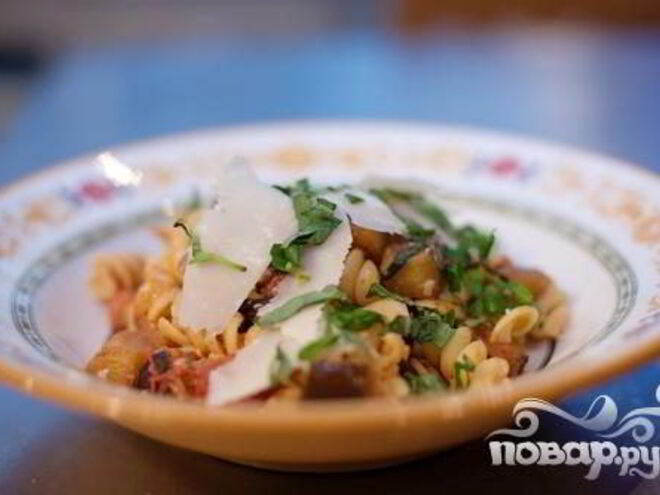 Рецепт макарон с баклажанами