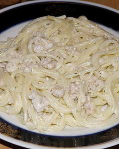 Макароны с куриным фаршем
