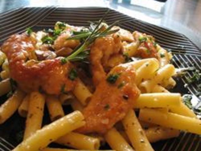 Рецепт макарон с куриным филе