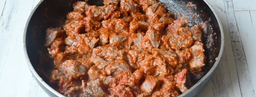 макароны с мясом и подливой. Шаг 5