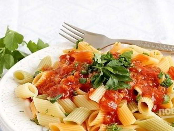 Рецепт макарон с соусом