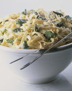 Макароны с творогом