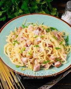 Паста карбонара без яиц