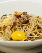 Паста карбонара с грибами