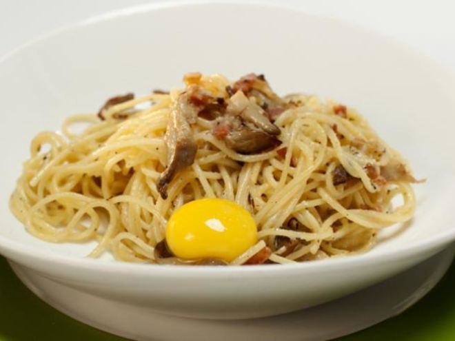 Рецепт пасты карбонара с грибами