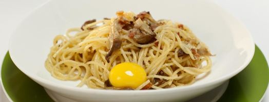 паста карбонара с грибами. Шаг 5