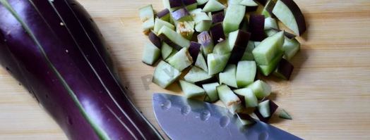 паста с баклажанами в томатном соусе. Шаг 2