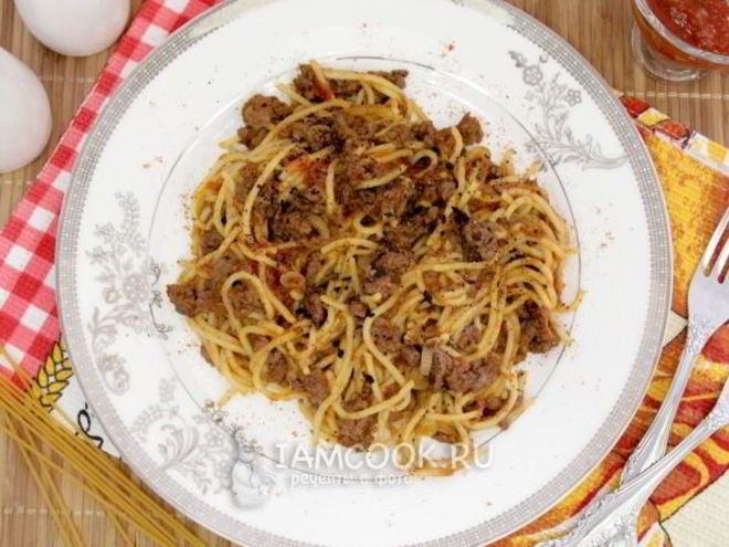 Рецепт пасты с фаршем