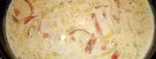 паста с кабачками и ветчиной в сырном соусе. Шаг 5